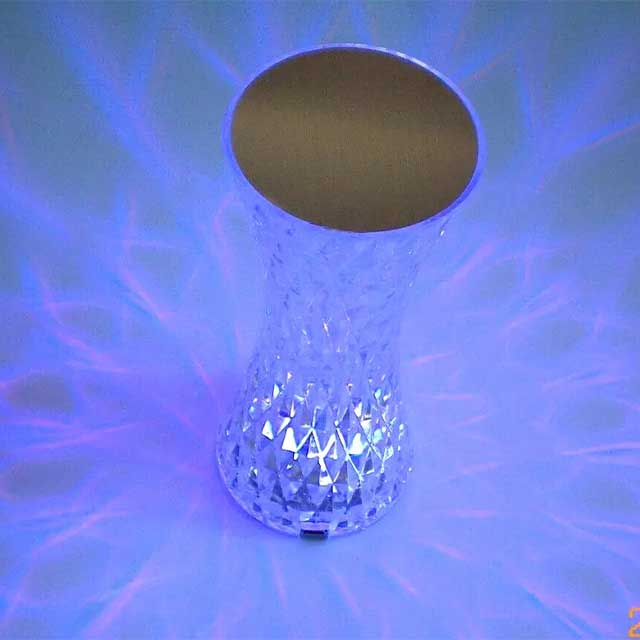 Crystal-Accented Touch-Activated Bedside Lamp | Elegant & Luxurious Decorative Nightstand Light