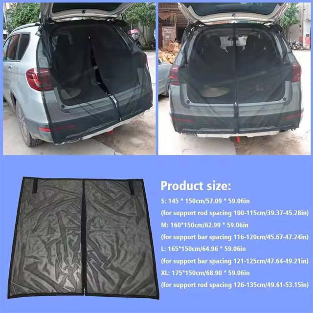 Custom Fit SUV Car Mosquito Net – Anti-Flying Insect Mesh Curtain & Camping Cover