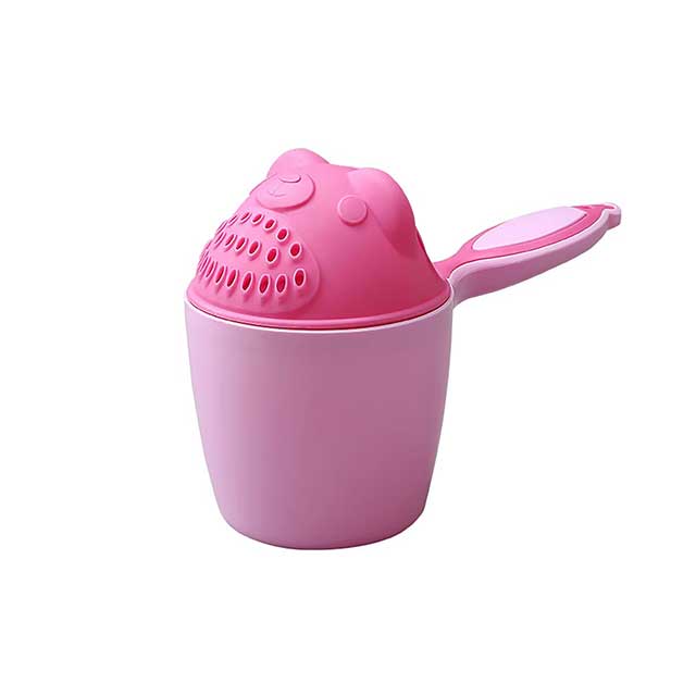 Cute Cartoon Baby Bath Cap & Shampoo Cup – Toddler Bathing Set with Shower Spoon | Kids Hair Washing Bailer & Bath Time Tool