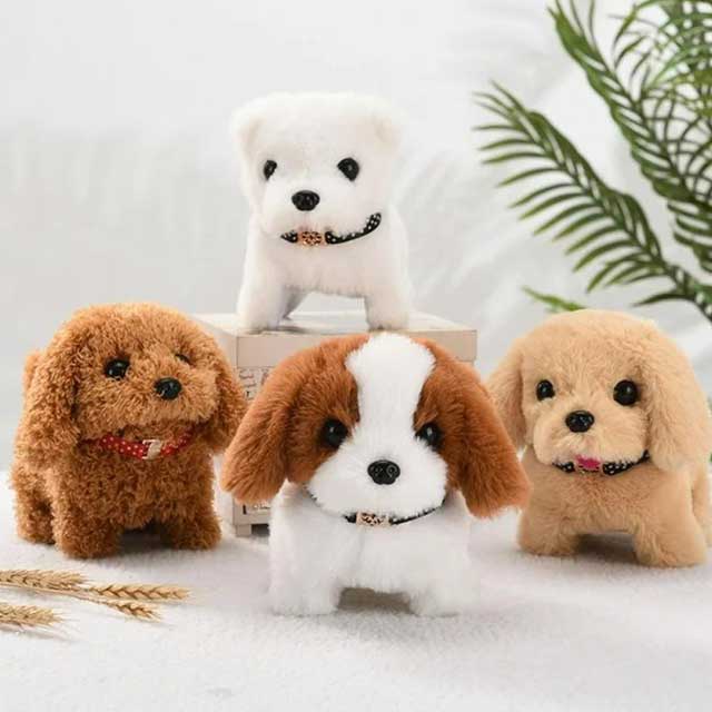 Cute Electric Simulation Dog Plush Toy – Realistic Chow Chow, Poodle, Labrador & Saint Bernard Pet for Kids | Interactive Walking & Barking Puppy Gift