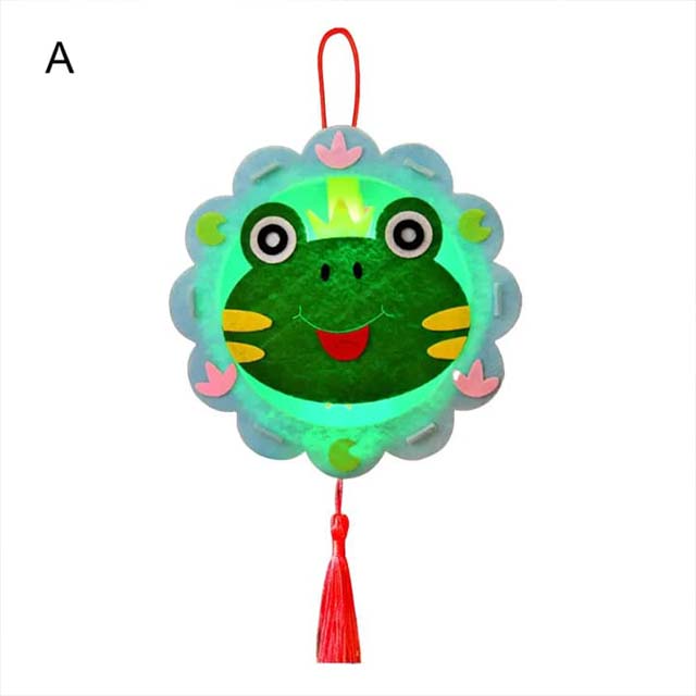 DIY Handheld Mid-Autumn Festival Cartoon Lantern for Kids – Kindergarten Crafts & Glowing Toy Booth Decor