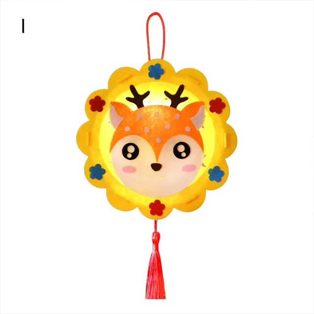 DIY Handheld Mid-Autumn Festival Cartoon Lantern for Kids – Kindergarten Crafts & Glowing Toy Booth Decor