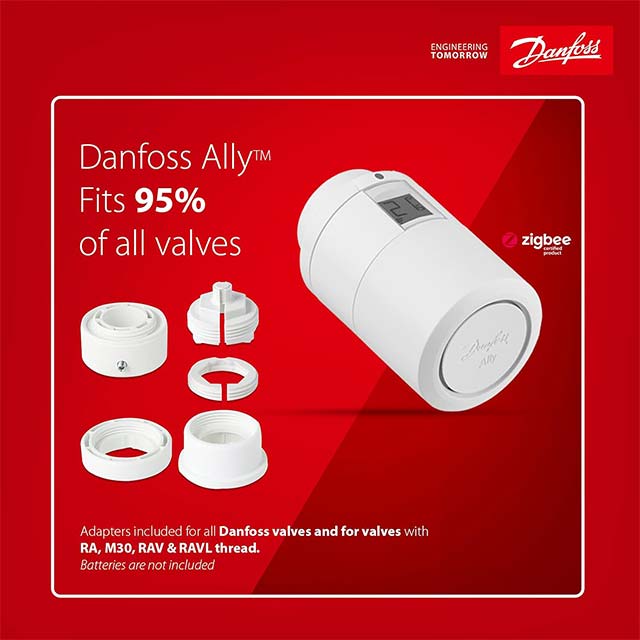 Danfoss Ally Starter Pack Includes Gateway and Radiator Thermostat - White