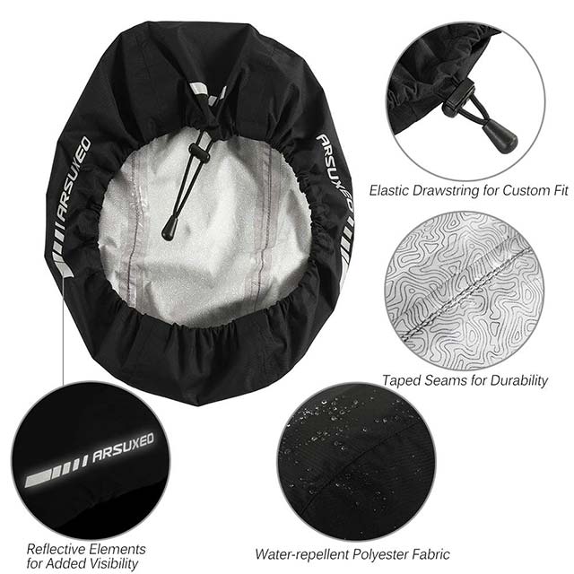 Deluxe Waterproof Bike Helmet Cover with Reflective Strip – All-Weather Cycling Helmet Rain & Snow Guard