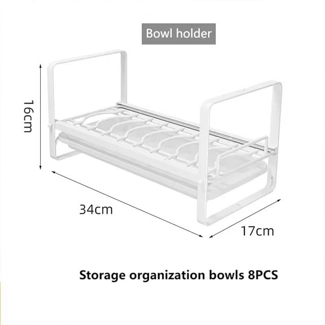 Stackable Dish Drain Shelf – Drawer Organizer Rack for Bowls, Plates, Cutlery & Countertop Storage