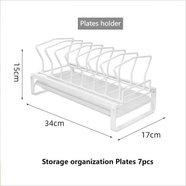 Stackable Dish Drain Shelf – Drawer Organizer Rack for Bowls, Plates, Cutlery & Countertop Storage