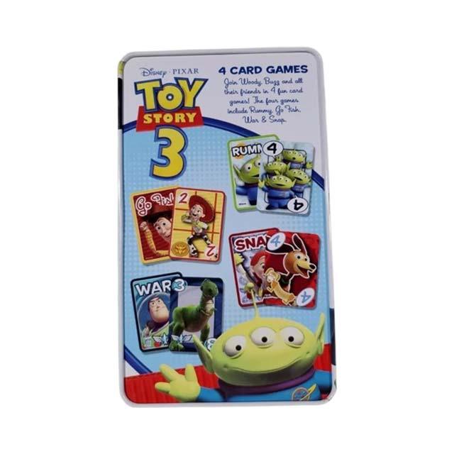 Disney Pixar Toy Story 3 Tin of 4 Card Games – Rummy, Snap, Go Fish & War