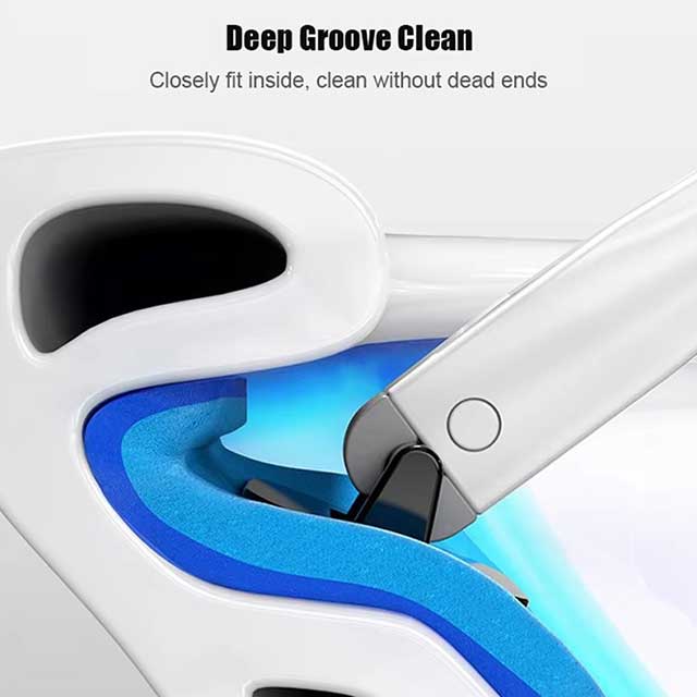 Disposable Toilet Brush with Replacement Heads – Wall-Mounted Long Handle Cleaning Tool for Bathroom