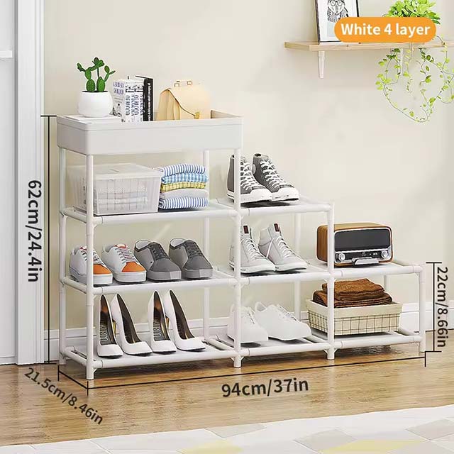 DIY Trapezoidal Shoe Rack – Multi-Purpose Storage & Assembly Shoe Cabinet Organizer