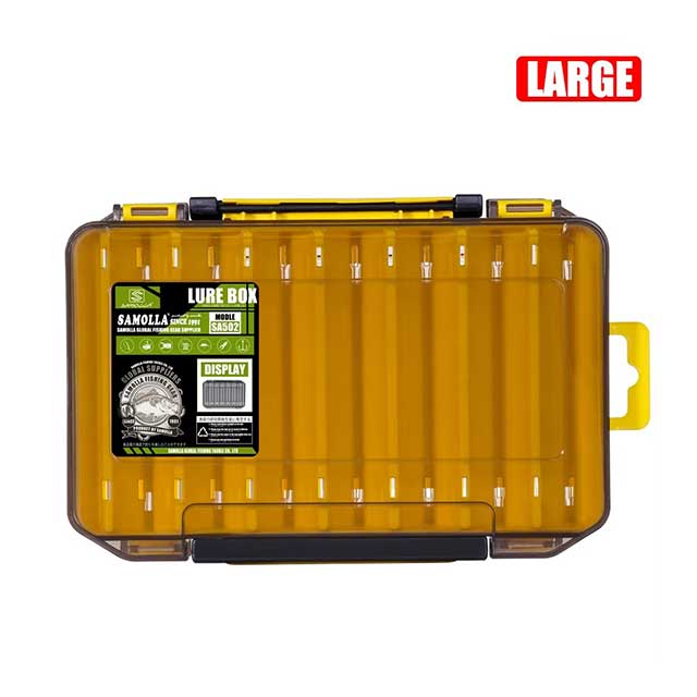 SAMOLLA Double-Sided Fishing Tackle Box – Compact & Durable Organizer for Lures, Hooks, Baits & Terminal Tackle