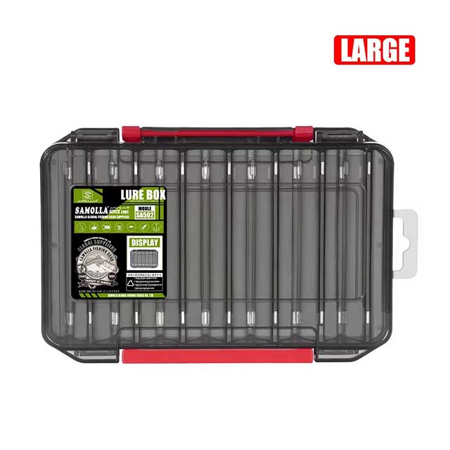 SAMOLLA Double-Sided Fishing Tackle Box – Compact & Durable Organizer for Lures, Hooks, Baits & Terminal Tackle