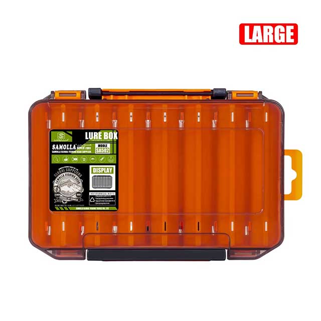 SAMOLLA Double-Sided Fishing Tackle Box – Compact & Durable Organizer for Lures, Hooks, Baits & Terminal Tackle