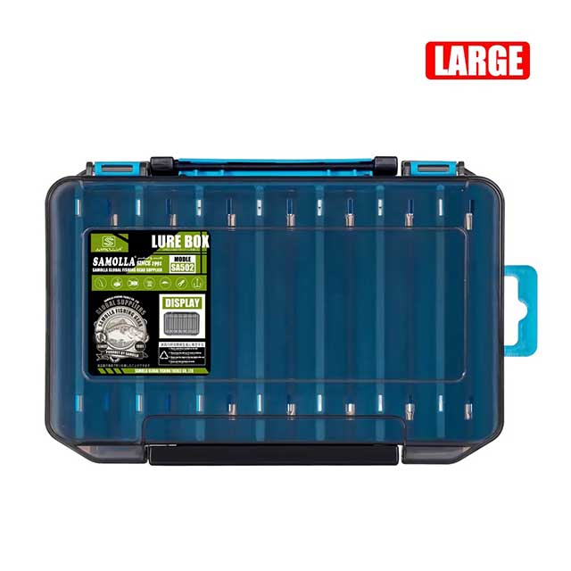 SAMOLLA Double-Sided Fishing Tackle Box – Compact & Durable Organizer for Lures, Hooks, Baits & Terminal Tackle