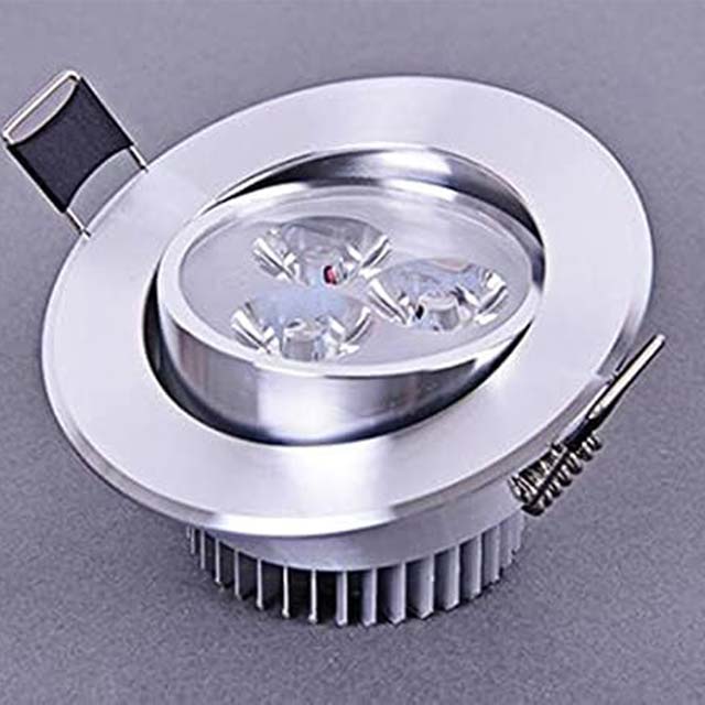 Downlight LED Ceiling Lamp – 3W/5W/7W Recessed Round LED Spotlight, Cool White 6000K, 220V/110V (3W Non-Dimmable Option)