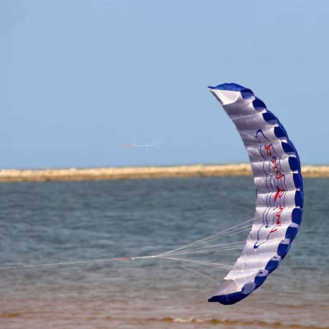 Dual Line Stunt Parafoil Kite – Rainbow Power Sports Kite for Beginners & Beach Fun