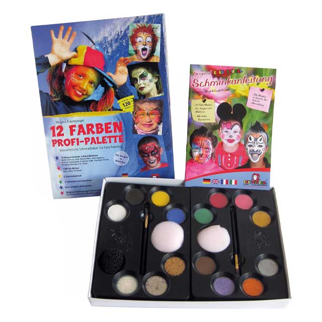 EULENSPIEGEL 12-Color Makeup Palette – 21-Piece Professional Eyeshadow & Lip Color Collection