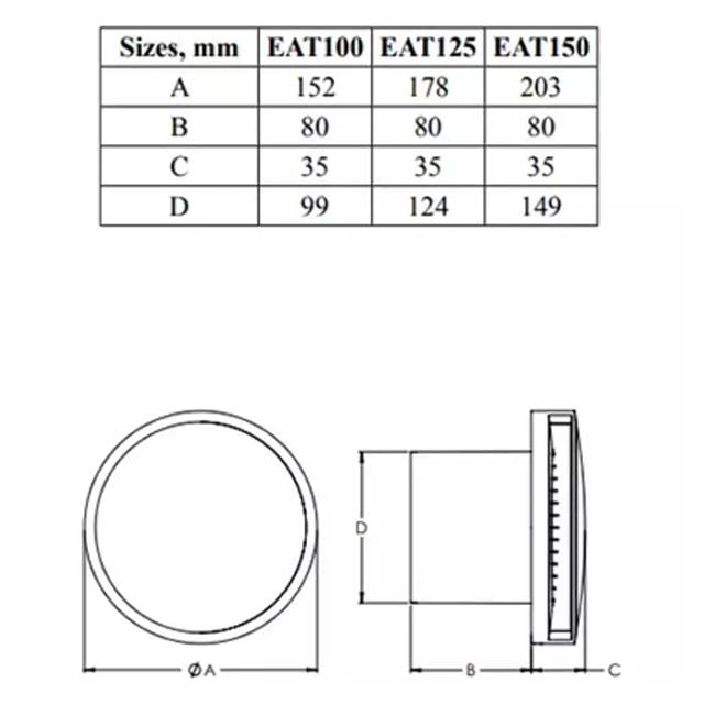 EUROPLAST 100mm Wall-Mounted Exhaust Fan – Ideal Ventilation for Kitchen, Bathroom & Toilet