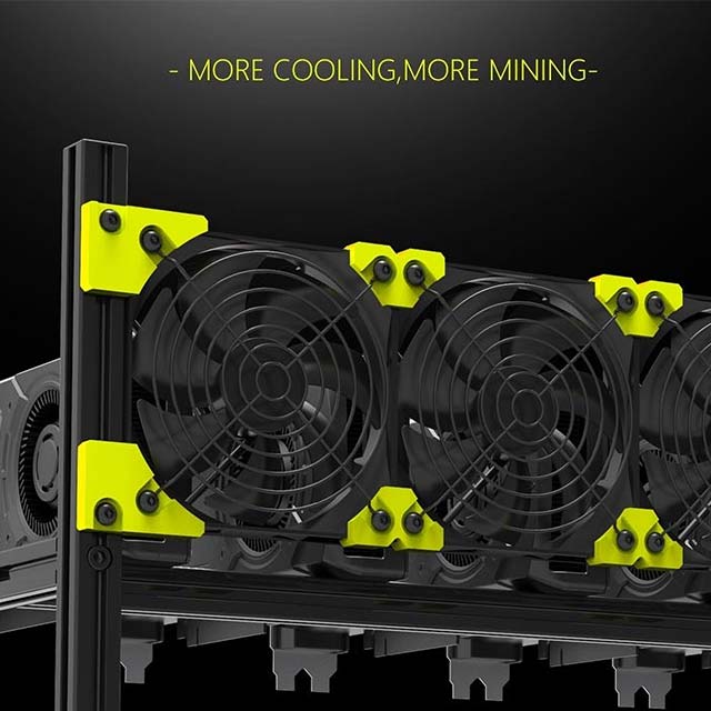 EZDIY-FAB 12cm 120mm 200CFM 4000RPM CPU Cooling Fan- 12V DC 4-Pin Molex PC Computer High CFM Cooling Case Fan with Metal Finger Guard Grill for Bitcoin Mining-Mining