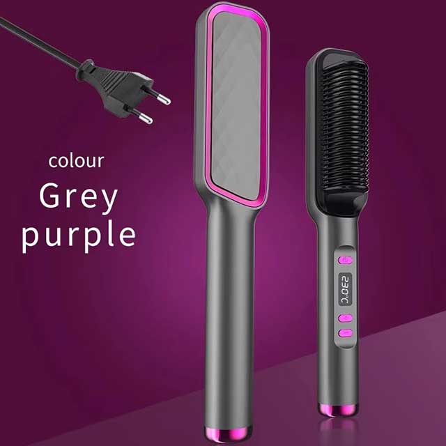 Electric Hair Straightening Comb – Negative Ion Hot Brush with Anti-Scald Design | Multifunctional Styling Tool