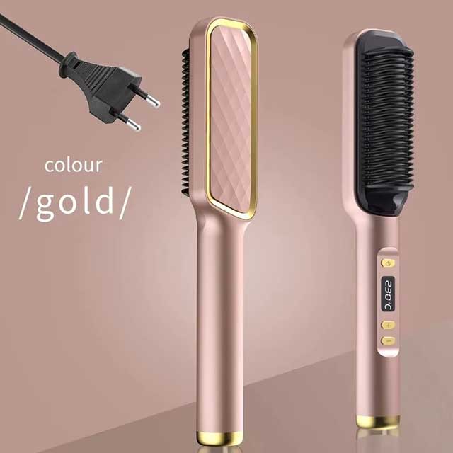 Electric Hair Straightening Comb – Negative Ion Hot Brush with Anti-Scald Design | Multifunctional Styling Tool