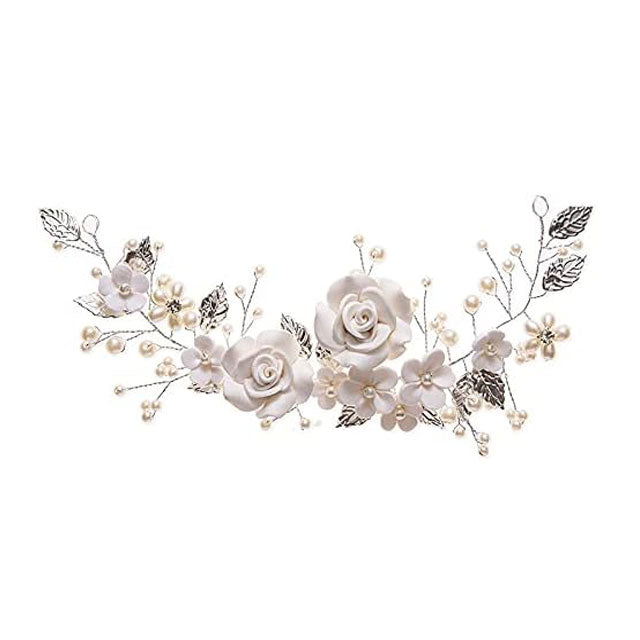 Elegant Silver Bridal Fascinator – Wedding Hair Accessory & Guest Headpiece for Bride, Women, and Girls