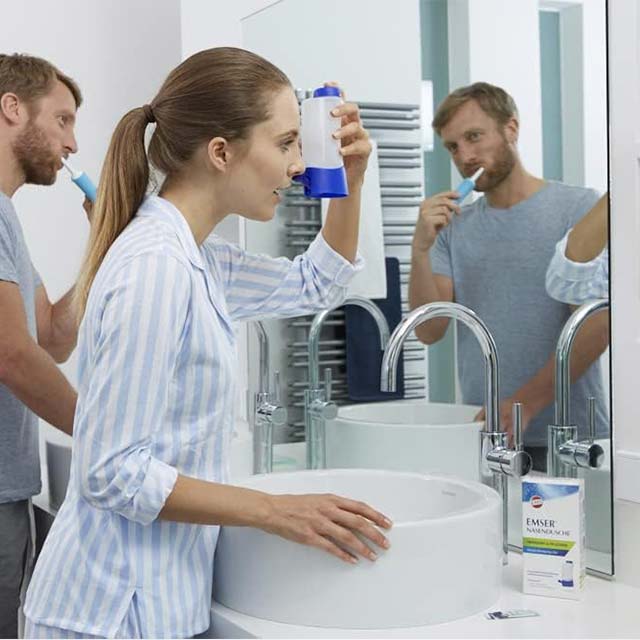 Emser Nasal Shower – Nasal Rinse Salt for Cold & Allergy Relief | 4 x 2.5g Sachets for Optimal Nasal Care and Hygiene
