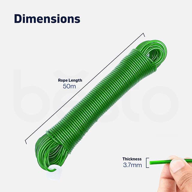 Extra Strong Heavy Duty PVC Steel Core Washing Line – Durable, Weather-Resistant Outdoor Laundry & Clothes Drying Rope