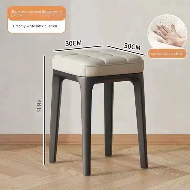 Fashion Soft Square Stool – Stackable Living Room & Dining Table Seat for Bedroom, Makeup, Restaurant, Kitchen & Classroom Use | Simple Household Bench