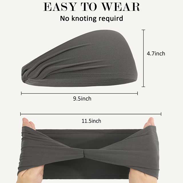 Women’s Fashion Sports Headbands – Solid Nylon Stretch Hair Bands for Running, Yoga, Fitness & Makeup