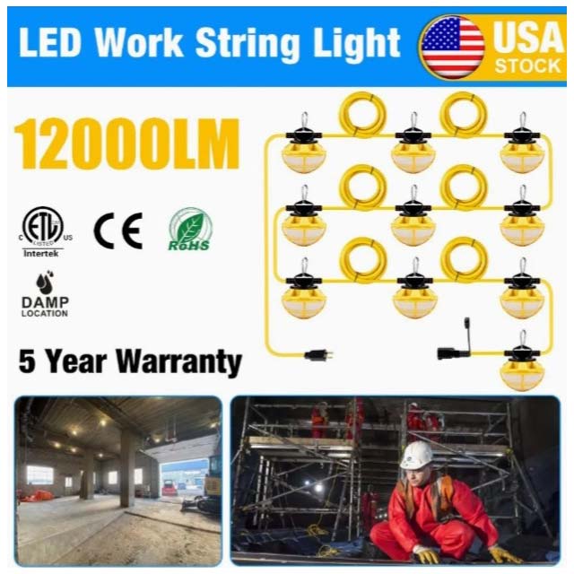 US 120V 27FT Festoon Outdoor String Lights – Unique E26 Socket Christmas & Holiday Lighting