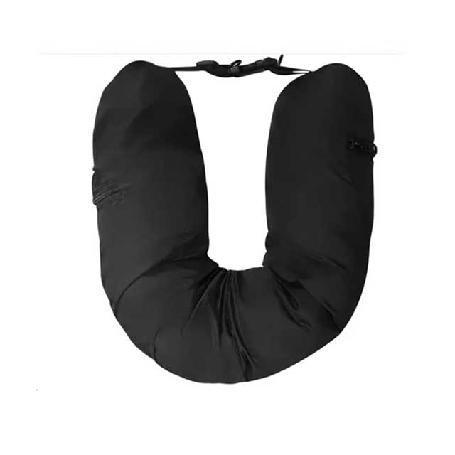 Fillable Travel Neck Pillow – Stuff with Clothes, Lycra Pillowcase with Waterproof Portable Bag