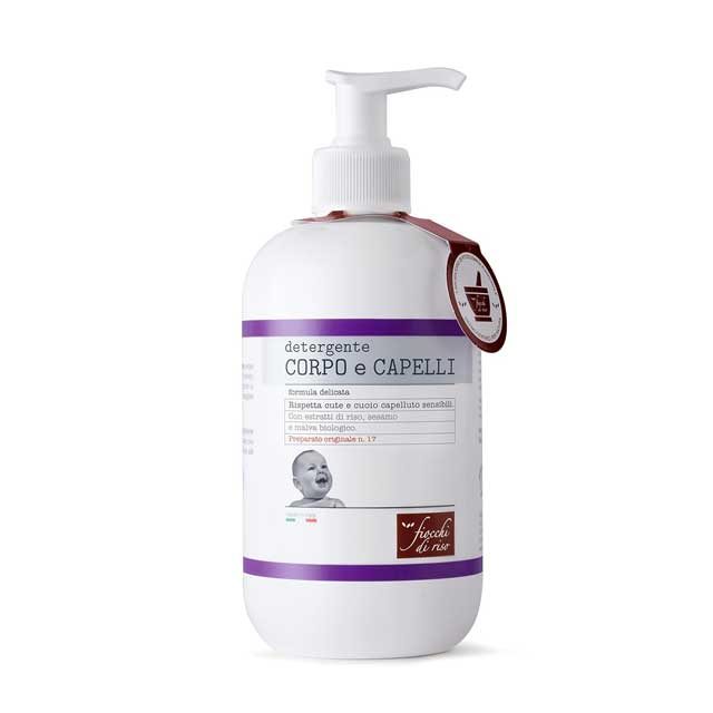 Fiocchi di Riso Detergente Corpo & Capelli – Formula Delicata per una Pulizia Naturale, 400 ml
