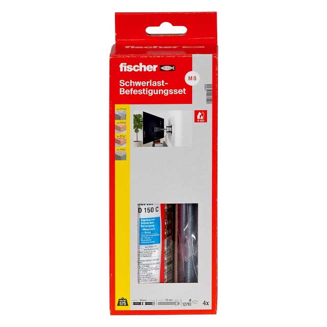 Fischer Heavy Duty Fixing Kit 150C with M8 Anchor Rod – Indoor/Outdoor Mounting System for Concrete & Masonry Applications