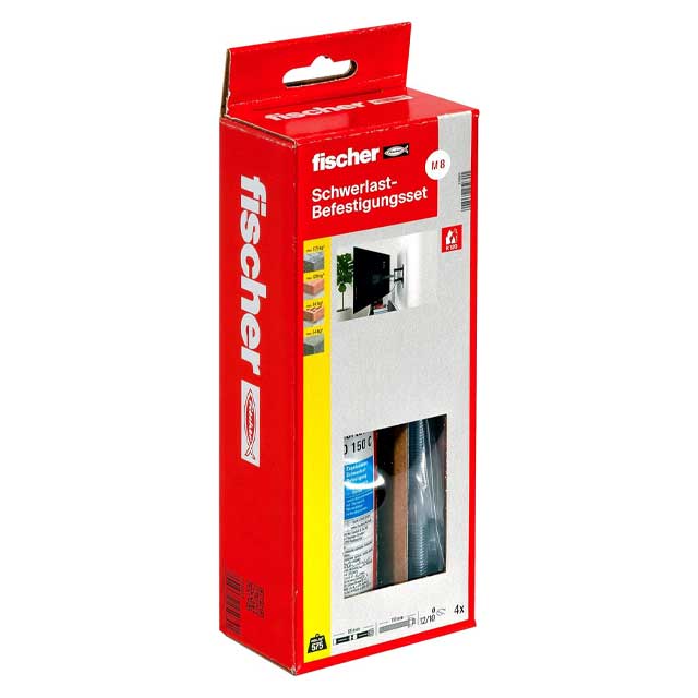 Fischer Heavy Duty Fixing Kit 150C with M8 Anchor Rod – Indoor/Outdoor Mounting System for Concrete & Masonry Applications