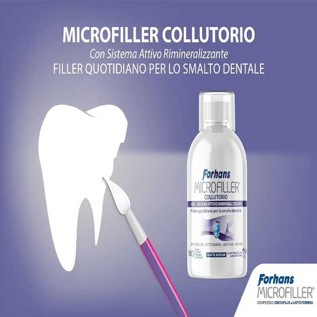 Forhans Remineralizing Microfiller Mouthwash – Dental Enamel Repair, Quick Sensitive Teeth Relief & Antiplaque Action | Paraben & Fluoride-Free