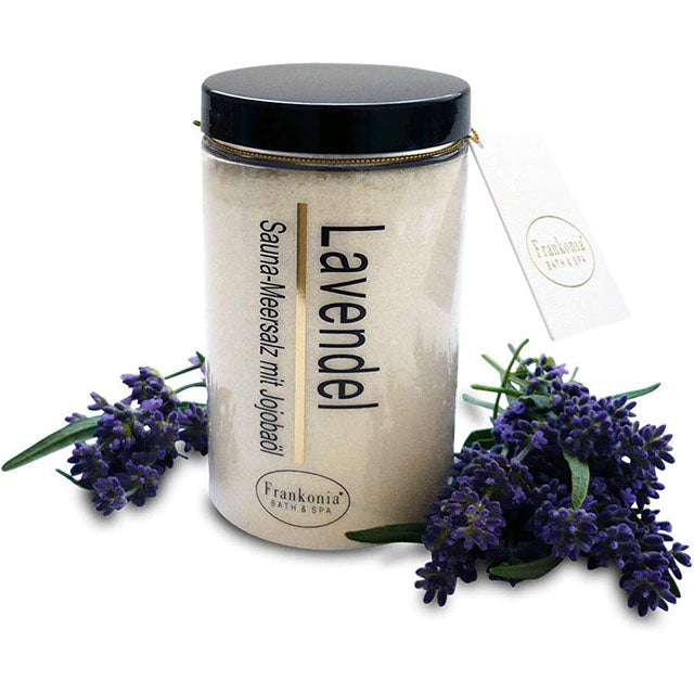 Frankonia Lavender Sauna Salt 400g with Sea Salt & Jojoba Oil – Natural Spa & Skincare Treatment