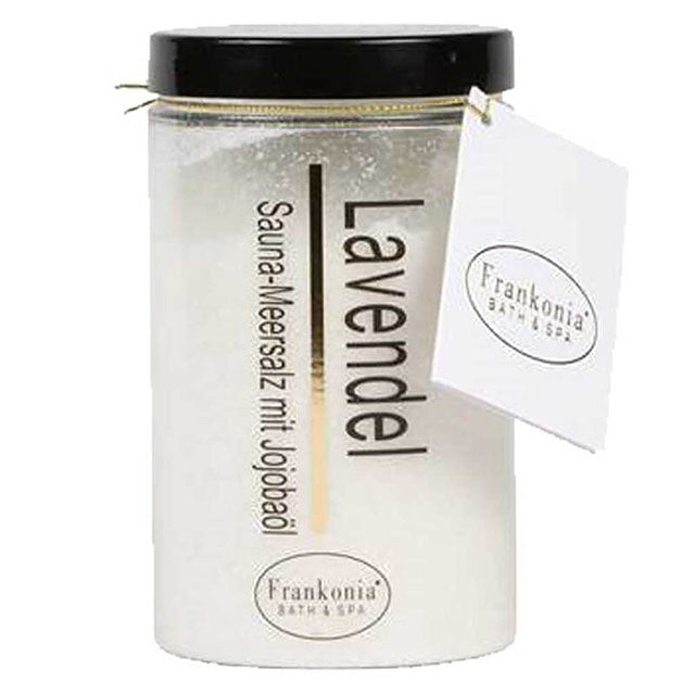 Frankonia Lavender Sauna Salt 400g with Sea Salt & Jojoba Oil – Natural Spa & Skincare Treatment