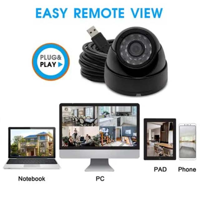 H.264 Micron AR0331 3MP Full HD Outdoor Waterproof IR Dome Camera – Day & Night Night Vision Webcam