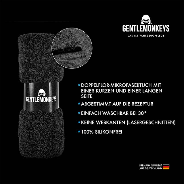 GENTLEMONKEYS Professional Car Cleaning Kit – 20 Microfibre Cloths & Dispenser Box (13 x 33 cm) | All-in-One Clean, Polish & Seal Without Water