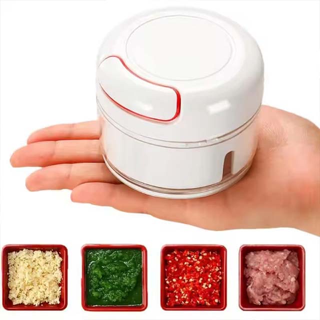 Mini Manual Food Chopper – Garlic, Vegetable & Meat Grinder for Nuts, Peppers & Onions