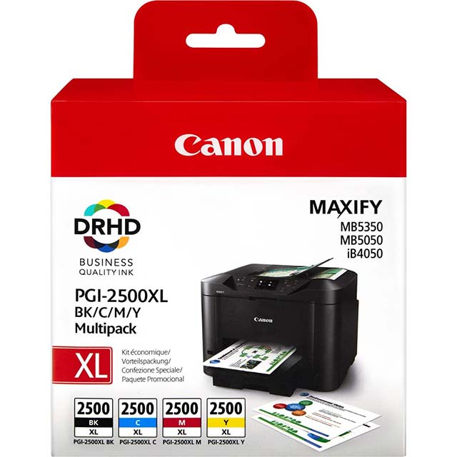 Genuine Canon 9254B004 PGI-2500XL High-Yield CMYK Ink Cartridge Multipack – Authentic Printer Ink Replacement for Canon
