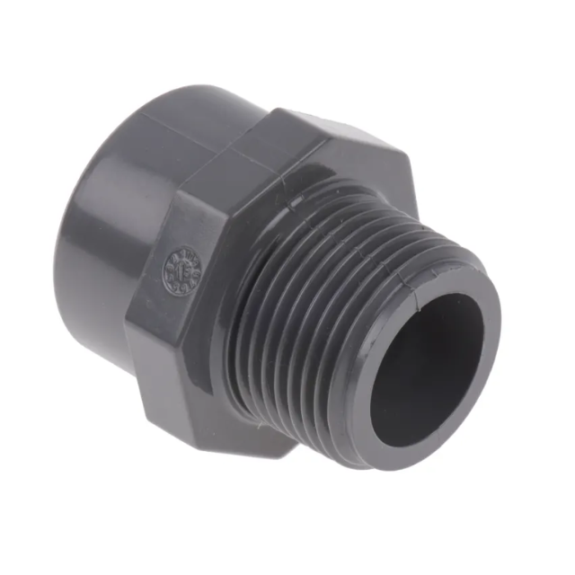 Georg Fischer Straight Adapter – PVC Pipe Fitting for Secure Plumbing Connections