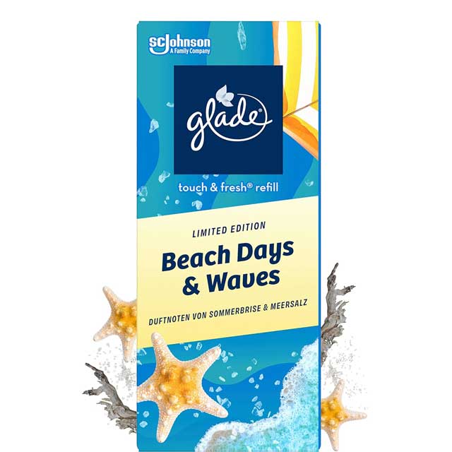 Glade Touch & Fresh Mini Air Freshener Spray Refill – Beach Days & Waves (10ml, Brise One Touch)