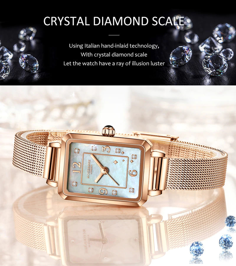 ساعة روز آند بي النسائية المصنوعة من الفولاذ المقاوم للصدأ (4014)