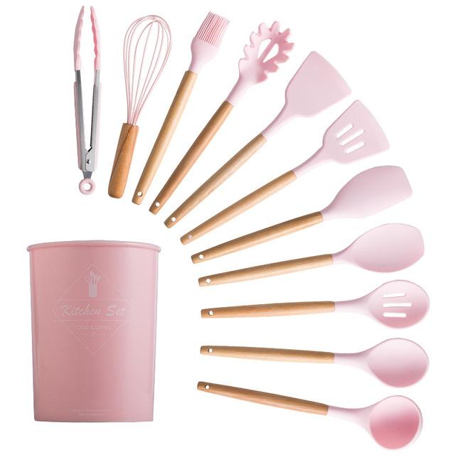 Ensemble de 12 ustensiles de cuisine en silicone