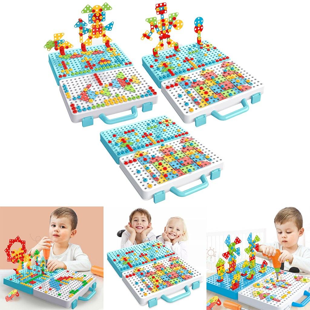 Jeu de construction pour enfants avec perceuse et tournevis (ensemble éducatif)