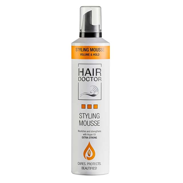 HAIR DOCTOR Extra Strong Styling Mousse 400 ml – Professional Volumizing & Long-Lasting Hold Hair Styler
