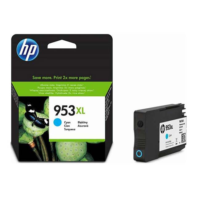 HP 953XL High Yield Cyan Original Ink Cartridge (F6U16AE) – Genuine HP Printer Ink for Reliable, High-Performance Color Printing