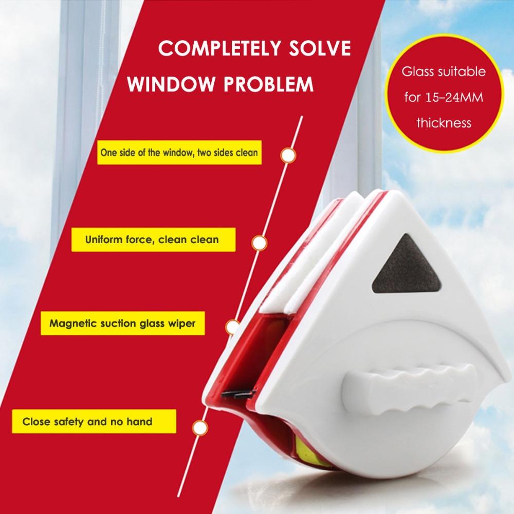 Brosse de nettoyage de vitres magnétique double
