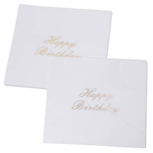 Happy Birthday Party Pack – Premium Decorative Paper Napkins for Weddings, Dinners & Baby Showers